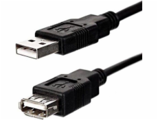 Kábel USB Logo USB-A - USB-A 1.8 m Czarny