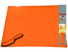 Mata silikonowa 60 x 50cm pomarańczowa z silikonowym nożem