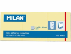 Milan Karteczki samoprzylepne 3x38x50/100K żółte MILAN
