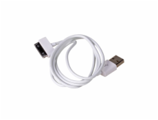 Akyga kábel USB-Apple 30-pin 1.0m/biela