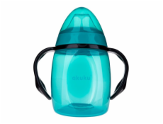Hrníček nakloněný se silikonovým náustkem Akuku 280ml modrý