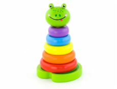 Dřevěná skládací pyramida pro nejmenší Viga Žába