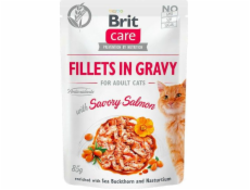 Brit Brit Care Cat Pouch Losos - filety z lososa v omáčke, mokré krmivo pre mačky, vrecko 85g univerzálne