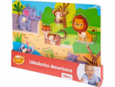 Drevená puzzle zoo