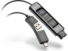 Poly DA85M, USB-A/C adaptér pro připojení QD sluchátek k PC, ovládací prvky