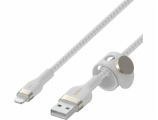 Belkin BOOST CHARGE Lightning/USB-A kábel, 1m, biely - odolný PRE Flex