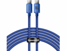 Baseus CAJY000703 Crystal Shine Series Dátový Kábel USB-C - USB-C 100W 2m Blue
