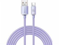 Baseus CAJY000505 Crystal Shine Series Dátový Kábel USB - USB-C 100W 2m Purple
