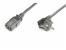 Digitus napájecí kabel 240V, délka 2,5m CEE7 pravoúhlý/IEC C13 černý