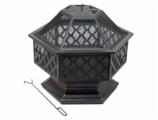 Ohniště HEXAGON copper patina s poklopem CATTARA