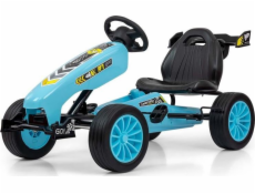 Detská šliapacia motokára Go-kart Milly Mally Rocket tyrkysová