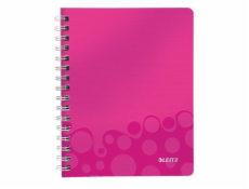 Blok Leitz WOW A5, PP, linka, růžová