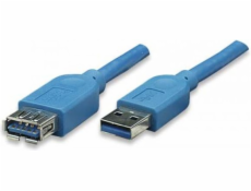 Techly USB kábel USB-A – USB-A 0,5 m modrý (ICOC-U3-AA-005-EX)