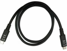 USB Techly USB-C – kábel USB-C 0,8 m čierny (ICOC MUSB40-CMCM08)