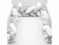 Ochranný mantinel do postýlky cop New Baby Minka a Mráček šedý