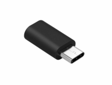 Adapter USB Reverse USB-C - microUSB Czarny  (5902537024151)