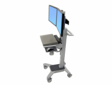 ERGOTRON Neo-Flex® Dual WideView WorkSpace, pojízdný multifunkční vozík, uchycení pro dva monitory