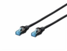 Digitus CAT 5e SF-UTP patch cable, PVC AWG 26/7, length 0.5 m, color black