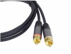 PremiumCord HQ stínený kabel 2x CINCH-2x CINCH M/M 3m