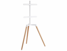 NEDIS podlahový TV stojan/ 50 - 65 / 35 kg/ Skandinávské Provedení/ Otočné/ Protiskluzový popruh/ Snap-lock/ bílý