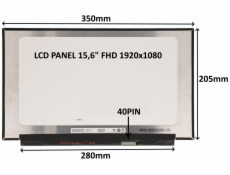 LCD PANEL 15,6  FHD 1920x1080 40PIN MATNÝ IPS 120HZ / BEZ ÚCHYTŮ LCD PANEL 15,6  FHD 1920x1080 40PIN MATNÝ IPS 120HZ / BEZ ÚCHYTŮ