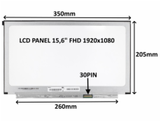 LCD PANEL 15,6  FHD 1920x1080 30PIN MATNÝ IPS / BEZ ÚCHYTŮ
