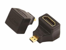 PremiumCord Adapter Micro HDMI Male na HDMI Female zahnutý do pravého úhlu 90°