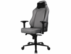 AROZZI herní židle PRIMO Full Premium Leather Anthracite/ 100% přírodní italská kůže/ světle šedá