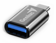 GENIUS ACC-C2A redukce z USB-C na USB-A, kovově šedá