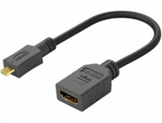 PremiumCord Flexi adaptér HDMI Typ A samice - mini HDMI Typ C samec pro ohebné zapojení