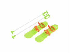 Dětské lyže s vázáním a holemi Baby Mix BIG FOOT 42 cm zelené