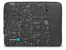 CONNECT IT Doodle pouzdro pro notebook 13.3 , ČERNÉ