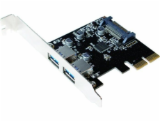 LogiLink PCIe 2.0 x2 radič – 2x USB 3.2 Gen 2 (PC0080)