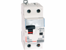 Legrand Zvyškový istič 2P 6A B 0,03A typ AC P312 - 410918
