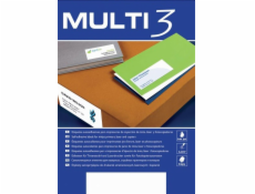 MULTI 3 MULTI univerzálne etikety 3,70x30mm, obdĺžnikové, biele 100 listov.