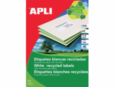 Apli Ekologické etikety APLI, 210x297mm, obdĺžnikové, biele