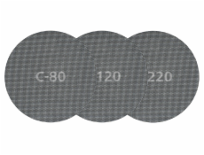 Wolfcraft Wolfcraft 5 x samodržná mřížková plátna zrno 80, o 180 mm 5614000