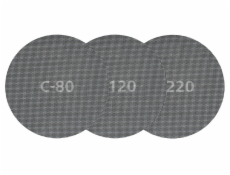 Wolfcraft Wolfcraft 5 x samodržná mřížková plátna zrno 120, o 180 mm 5615000