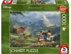 Thomas Kinkade Studios: Disney - Mickey & Minnie v deň Alpen, Puzzle
