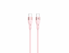 TELLUR Silicone, Kábel USB Type C/Type C, 1m, p