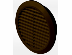 Mriežka vetracia kruhová so sieťovinou 125 mm hnedá