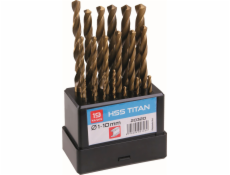 Vrtáky HSS 19 ks titan