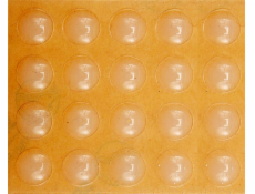 Tlumič nárazu 10 mm silikon 20 ks samolepící