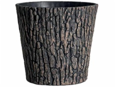 Kvetináč 38 cm plast drevený efekt orech