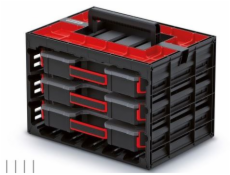 Skrinka s 3 organizérmi 41,5x29x29 cm