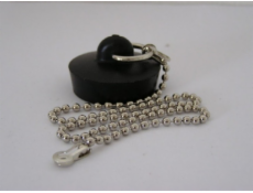 Zátka umývadla 39 mm čierna s retiazkou