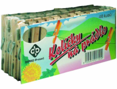 Kolíčky na bielizeň 48 ks drevo