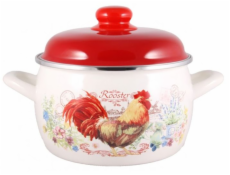 Hrniec KOHÚT 2 l/16 cm smalt s pokrievkou Hrniec KOHÚT 2 l/16 cm smalt s pokrievkou