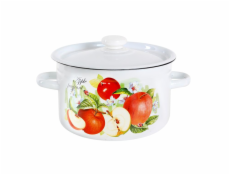 Hrnec s poklicí smalt 4,5 l dekor ovoce