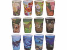 Téglik 350 ml 3D potlač 12 dekorov plast